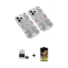 MARSİLYAN™- iPhone 14 Pro Max Kılıf Ufuk Doku Prime - Siyah Buffer Cam Ekran Koruyucu + Derin Mor Bilvis Titan Kamera Lens