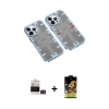 MARSİLYAN™- iPhone 14 Pro Max Kılıf Ufuk Doku Prime - Siyah Buffer Cam Ekran Koruyucu + Derin Mor Bilvis Titan Kamera Lens