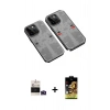 MARSİLYAN™- iPhone 14 Pro Max Kılıf Ufuk Doku Prime - Siyah Buffer Cam Ekran Koruyucu + Derin Mor Bilvis Titan Kamera Lens