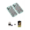 MARSİLYAN™- iPhone 14 Pro Max Kılıf Ufuk Doku Prime - Siyah Buffer Cam Ekran Koruyucu + Derin Mor Bilvis Titan Kamera Lens