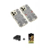 MARSİLYAN™- iPhone 14 Pro Max Kılıf Ufuk Doku Prime - Siyah Buffer Cam Ekran Koruyucu + Raze Metal Kamera Lens - GS