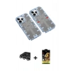 MARSİLYAN™- iPhone 14 Pro Max Kılıf Ufuk Doku Prime - Siyah Buffer Cam Ekran Koruyucu + Raze Metal Kamera Lens - GS