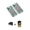 MARSİLYAN™- iPhone 14 Pro Max Kılıf Ufuk Doku Prime - Siyah Buffer Cam Ekran Koruyucu + Raze Metal Kamera Lens - GS