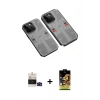 MARSİLYAN™- iPhone 14 Pro Max Kılıf Ufuk Doku Prime - Siyah Buffer Cam Ekran Koruyucu + Siyah Bilvis Titan Kamera Lens
