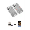 MARSİLYAN™- iPhone 14 Pro Max Kılıf Ufuk Doku Prime - Siyah Buffer Hayalet Cam Ekran Koruyucu + Bilvis Titan Kamera Lens - SH