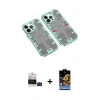 MARSİLYAN™- iPhone 14 Pro Max Kılıf Ufuk Doku Prime - Siyah Buffer Hayalet Cam Ekran Koruyucu + Bilvis Titan Kamera Lens - SH