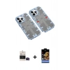 MARSİLYAN™- iPhone 14 Pro Max Kılıf Ufuk Doku Prime - Siyah Buffer Hayalet Cam Ekran Koruyucu + Bilvis Titan Kamera Lens - SH