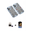 MARSİLYAN™- iPhone 14 Pro Max Kılıf Ufuk Doku Prime - Siyah Buffer Hayalet Cam Ekran Koruyucu + Bilvis Titan Kamera Lens - DNMR