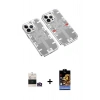 MARSİLYAN™- iPhone 14 Pro Max Kılıf Ufuk Doku Prime - Siyah Buffer Hayalet Cam Ekran Koruyucu + Bilvis Titan Kamera Lens - GD