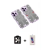 MARSİLYAN™- iPhone 14 Pro Max Kılıf Ufuk Doku Prime - Siyah Joko 5D Cam + PVD Metal Kamera Lens - TU