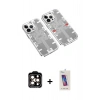 MARSİLYAN™- iPhone 14 Pro Max Kılıf Ufuk Doku Prime - Siyah Joko 5D Cam + PVD Metal Kamera Lens - TU