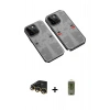 MARSİLYAN™- iPhone 14 Pro Max Kılıf Ufuk Doku Prime - Siyah Joko Magic 5D Hayalet Cam + Raze Metal Kamera Lens - GD