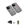MARSİLYAN™- iPhone 14 Pro Max Kılıf Ufuk Doku Prime - Siyah Joko Magic 5D Hayalet Cam + Raze Metal Kamera Lens - GS