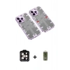 MARSİLYAN™- iPhone 14 Pro Max Kılıf Ufuk Doku Prime - Siyah Joko Magic 5D Hayalet Cam + PVD Metal Kamera Lens - TU