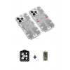MARSİLYAN™- iPhone 14 Pro Max Kılıf Ufuk Doku Prime - Siyah Joko Magic 5D Hayalet Cam + PVD Metal Kamera Lens - TU