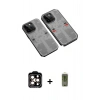 MARSİLYAN™- iPhone 14 Pro Max Kılıf Ufuk Doku Prime - Siyah Joko Magic 5D Hayalet Cam + PVD Metal Kamera Lens - TU