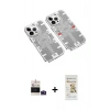 MARSİLYAN™- iPhone 14 Pro Max Kılıf Ufuk Doku Prime - Siyah Mat Seramik Nano Ekran Koruyucu + Bilvis Titan Kamera Lens - DNMR