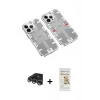 MARSİLYAN™- iPhone 14 Pro Max Kılıf Ufuk Doku Prime - Siyah Mat Seramik Nano Ekran Koruyucu + Raze Metal Kamera Lens - GS