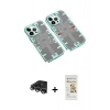 MARSİLYAN™- iPhone 14 Pro Max Kılıf Ufuk Doku Prime - Siyah Mat Seramik Nano Ekran Koruyucu + Raze Metal Kamera Lens - GS