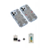 MARSİLYAN™- iPhone 14 Pro Max Kılıf Ufuk Doku Prime - Siyah Polymer Nano Ekran Koruyucu + Bilvis Titan Kamera Lens - GD