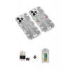 MARSİLYAN™- iPhone 14 Pro Max Kılıf Ufuk Doku Prime - Siyah Polymer Nano Ekran Koruyucu + Bilvis Titan Kamera Lens - GD