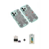 MARSİLYAN™- iPhone 14 Pro Max Kılıf Ufuk Doku Prime - Siyah Polymer Nano Ekran Koruyucu + Bilvis Titan Kamera Lens - GD