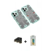 MARSİLYAN™- iPhone 14 Pro Max Kılıf Ufuk Doku Prime - Siyah Polymer Nano Ekran Koruyucu + Raze Metal Kamera Lens - GD