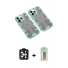 MARSİLYAN™- iPhone 14 Pro Max Kılıf Ufuk Doku Prime - Siyah Polymer Nano Ekran Koruyucu + PVD Metal Kamera Lens - TU