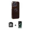 MARSİLYAN™- iPhone 14 Pro Max Kılıf Ufuk Form Prime - Şeffaf 360 Full Body Arka Koruyucu + PVD Metal Kamera Lens - TU