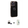 MARSİLYAN™- iPhone 14 Pro Max Kılıf Ufuk Form Prime - Şeffaf Pasifik Cam Ekran Koruyucu + Bilvis Titan Kamera Lens - DNMR
