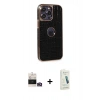 MARSİLYAN™- iPhone 14 Pro Max Kılıf Ufuk Form Prime - Şeffaf Pasifik Cam Ekran Koruyucu + Bilvis Titan Kamera Lens - GD