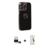 MARSİLYAN™- iPhone 14 Pro Max Kılıf Ufuk Form Prime - Şeffaf Pasifik Cam Ekran Koruyucu + Bilvis Titan Kamera Lens - GS