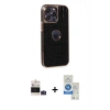 MARSİLYAN™- iPhone 14 Pro Max Kılıf Ufuk Form Prime - Şeffaf Royal Nano Ekran Koruyucu + Derin Mor Bilvis Titan Kamera Lens