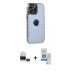 MARSİLYAN™- iPhone 14 Pro Max Kılıf Ufuk Form Prime - Şeffaf Royal Nano Ekran Koruyucu + Bilvis Titan Kamera Lens - GD