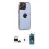 MARSİLYAN™- iPhone 14 Pro Max Kılıf Ufuk Form Prime - Siyah 18D Cam Ekran Koruyucu + Bilvis Titan Kamera Lens - GS
