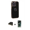 MARSİLYAN™- iPhone 14 Pro Max Kılıf Ufuk Form Prime - Siyah 360 Mat Full Body Arka Koruyucu + Raze Metal Kamera Lens - GD