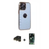 MARSİLYAN™- iPhone 14 Pro Max Kılıf Ufuk Form Prime - Siyah 360 Mat Full Body Arka Koruyucu + Raze Metal Kamera Lens - GD