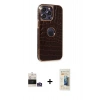 MARSİLYAN™- iPhone 14 Pro Max Kılıf Ufuk Form Prime - Siyah 6D Mat Seramik Hayalet Nano Ekran Koruyucu + Gümüş Bilvis Titan Kamera Lens