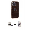 MARSİLYAN™- iPhone 14 Pro Max Kılıf Ufuk Form Prime - Siyah Bilvis 3D Mat Cam Ekran Koruyucu + Bilvis Titan Kamera Lens - GS