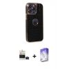 MARSİLYAN™- iPhone 14 Pro Max Kılıf Ufuk Form Prime - Siyah Bilvis 5in1 3D Magic Cam Ekran Koruyucu + Bilvis Titan Kamera Lens - SH