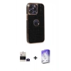 MARSİLYAN™- iPhone 14 Pro Max Kılıf Ufuk Form Prime - Siyah Bilvis 5in1 3D Magic Cam Ekran Koruyucu + Bilvis Titan Kamera Lens - DNMR
