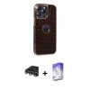 MARSİLYAN™- iPhone 14 Pro Max Kılıf Ufuk Form Prime - Siyah Bilvis 5in1 3D Magic Cam Ekran Koruyucu + Raze Metal Kamera Lens - GS