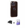 MARSİLYAN™- iPhone 14 Pro Max Kılıf Ufuk Form Prime - Siyah Bilvis 5in1 5D Magic Hayalet Cam Ekran Koruyucu + Raze Metal Kamera Lens - GS