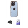 MARSİLYAN™- iPhone 14 Pro Max Kılıf Ufuk Form Prime - Siyah Bilvis 5in1 5D Magic Hayalet Cam Ekran Koruyucu + Raze Metal Kamera Lens - GS