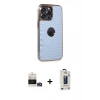 MARSİLYAN™- iPhone 14 Pro Max Kılıf Ufuk Form Prime - Siyah Bilvis Hayalet Cam Ekran Koruyucu + Bilvis Titan Kamera Lens - GD