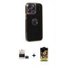 MARSİLYAN™- iPhone 14 Pro Max Kılıf Ufuk Form Prime - Siyah Buffer Cam Ekran Koruyucu + Bilvis Titan Kamera Lens - SH