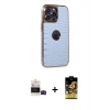 MARSİLYAN™- iPhone 14 Pro Max Kılıf Ufuk Form Prime - Siyah Buffer Cam Ekran Koruyucu + Bilvis Titan Kamera Lens - SH