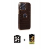 MARSİLYAN™- iPhone 14 Pro Max Kılıf Ufuk Form Prime - Siyah Buffer Cam Ekran Koruyucu + PVD Metal Kamera Lens - TU