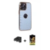 MARSİLYAN™- iPhone 14 Pro Max Kılıf Ufuk Form Prime - Siyah Buffer Cam Ekran Koruyucu + Raze Metal Kamera Lens - GS