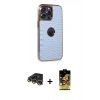 MARSİLYAN™- iPhone 14 Pro Max Kılıf Ufuk Form Prime - Siyah Buffer Cam Ekran Koruyucu + Raze Metal Kamera Lens - GD